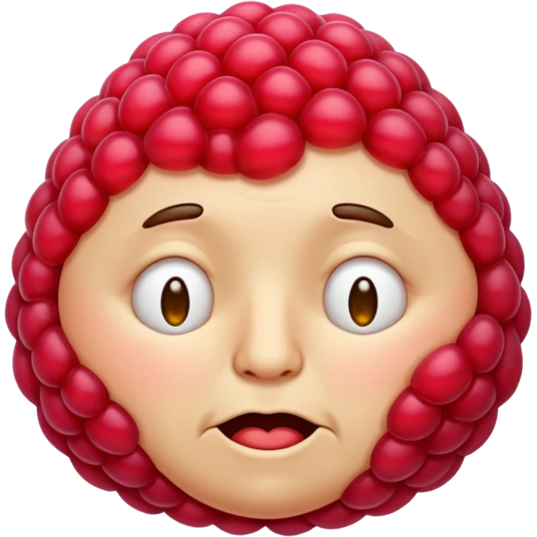 Raspberry emoji SLEEPY emoji