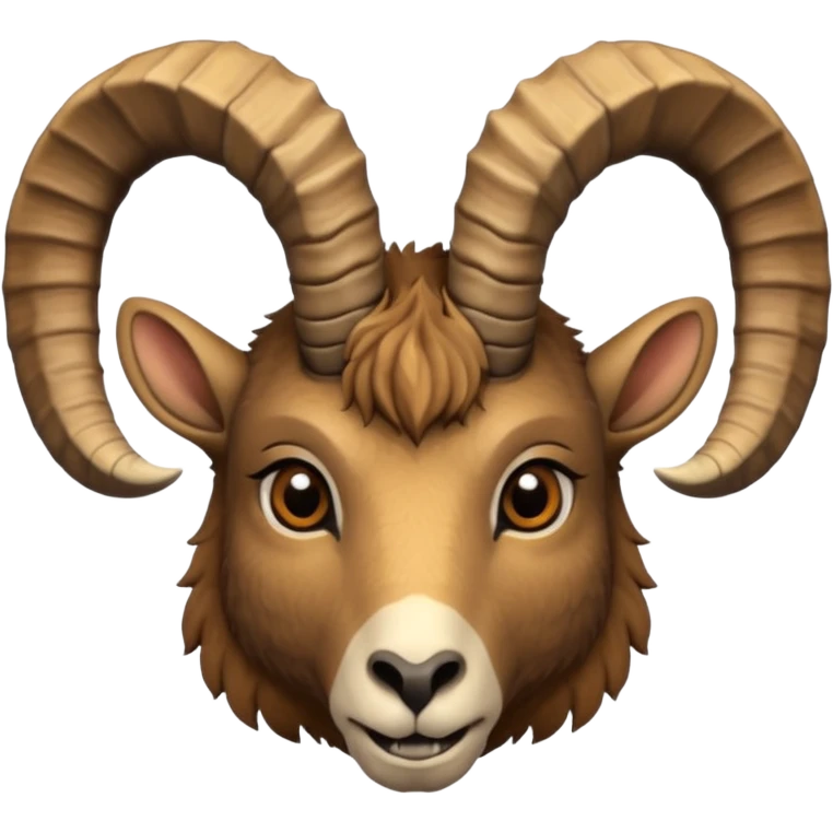 alpine ibex face emoji