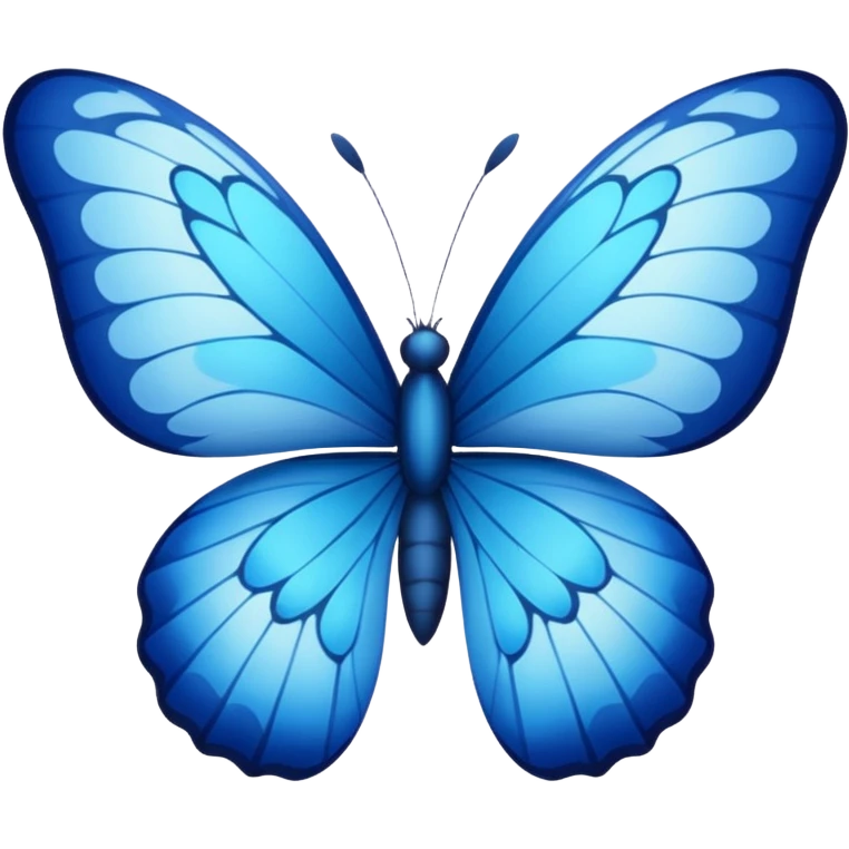 Blue butterfly emoji emoji