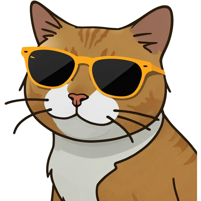 Cat with sunglasses emoji