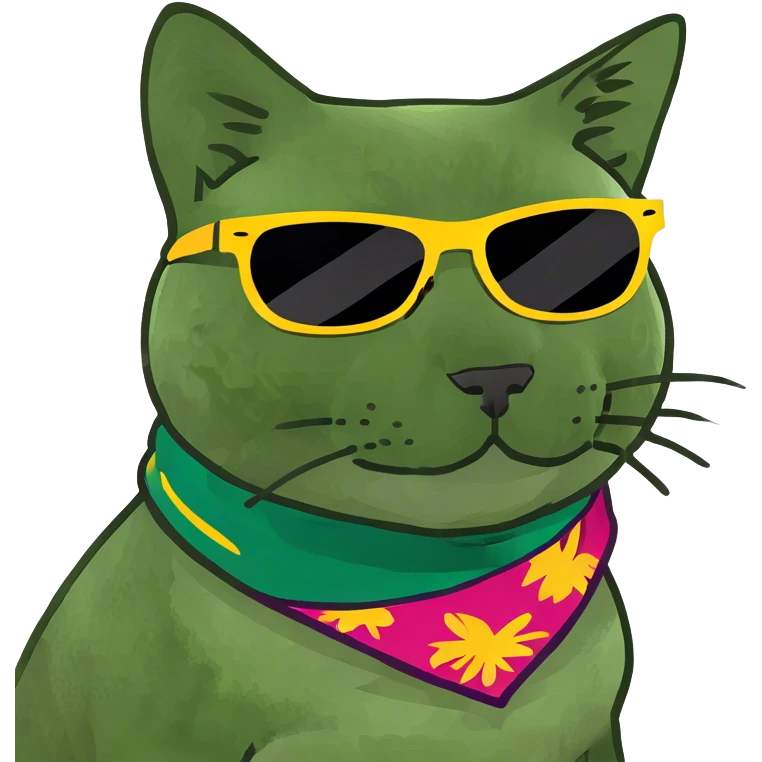 Cat with sunglasses emoji