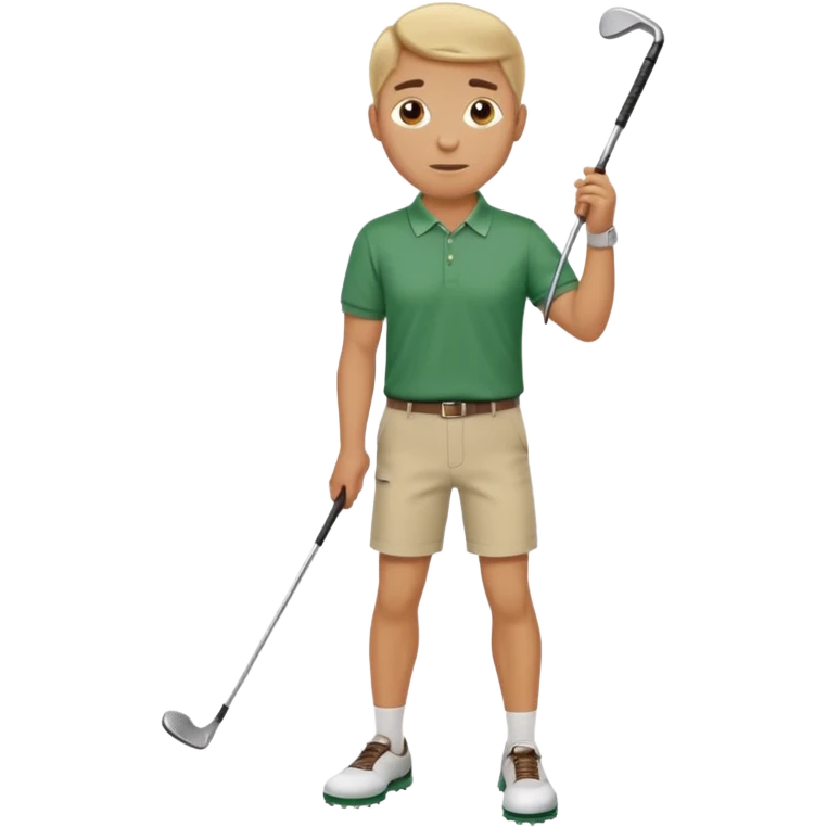 man playing golf full body emoji