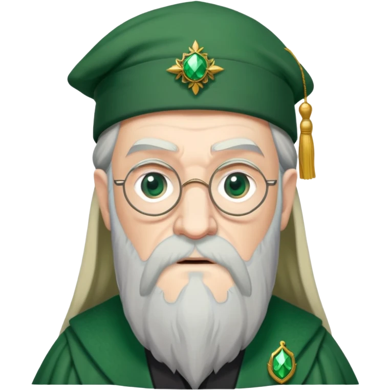 albus dumbledore from harry potter with green   tam o'shanter emoji