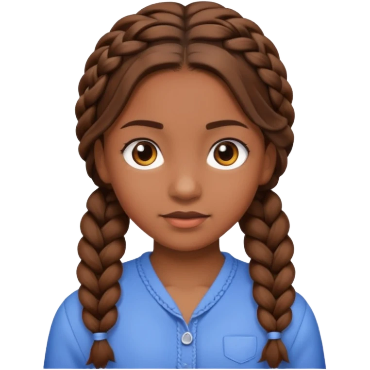 девушка с коричневой косой emoji