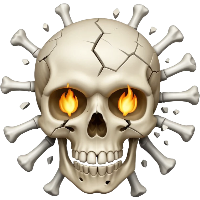 exploding skull head  emoji