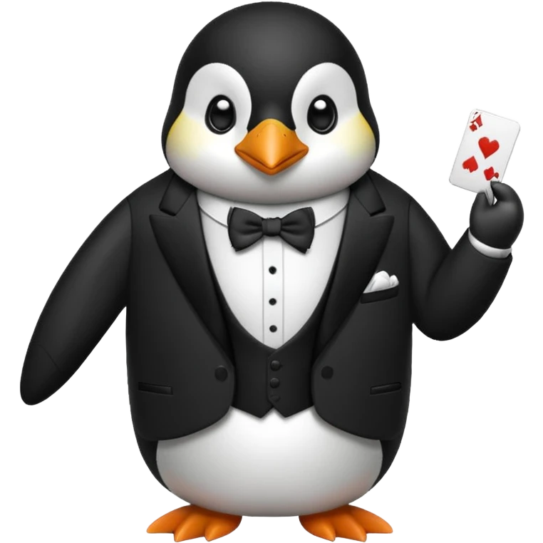 Penguin blackjack dealer emoji