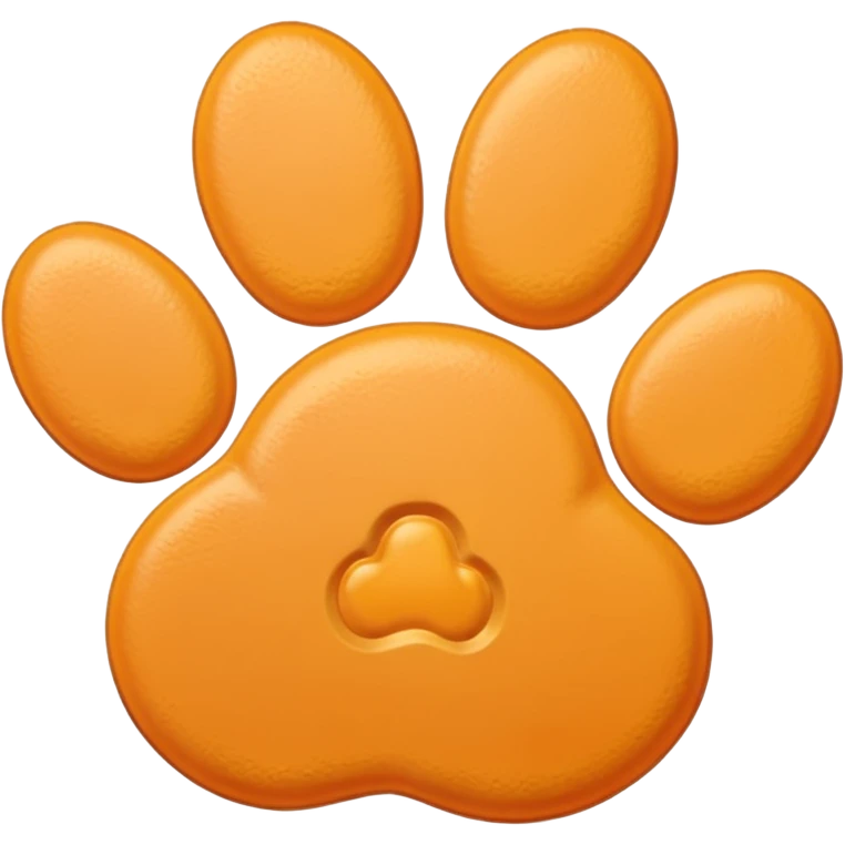 a very light pale pastel yellowy orange pawprint emoji