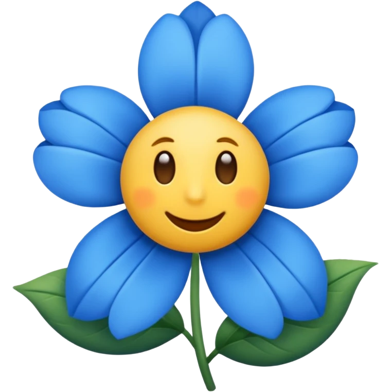 blue flower emoji