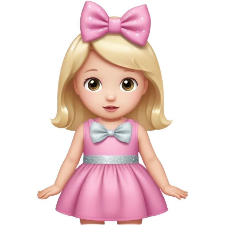 baby Pink also white bow with sparkles  emoji