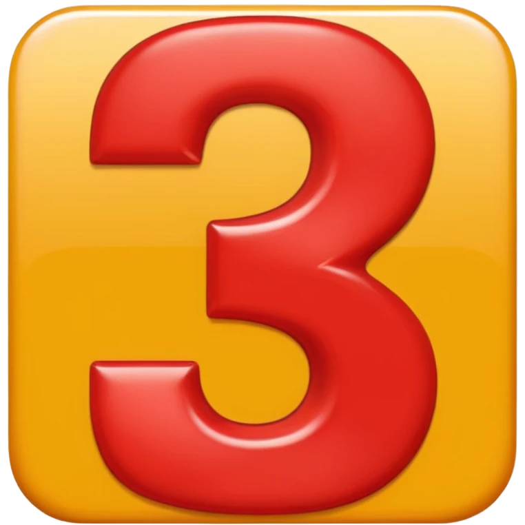 Red number "3" emoji