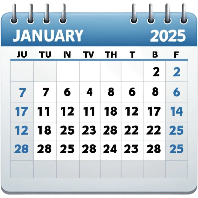 calendar january 2025 emoji