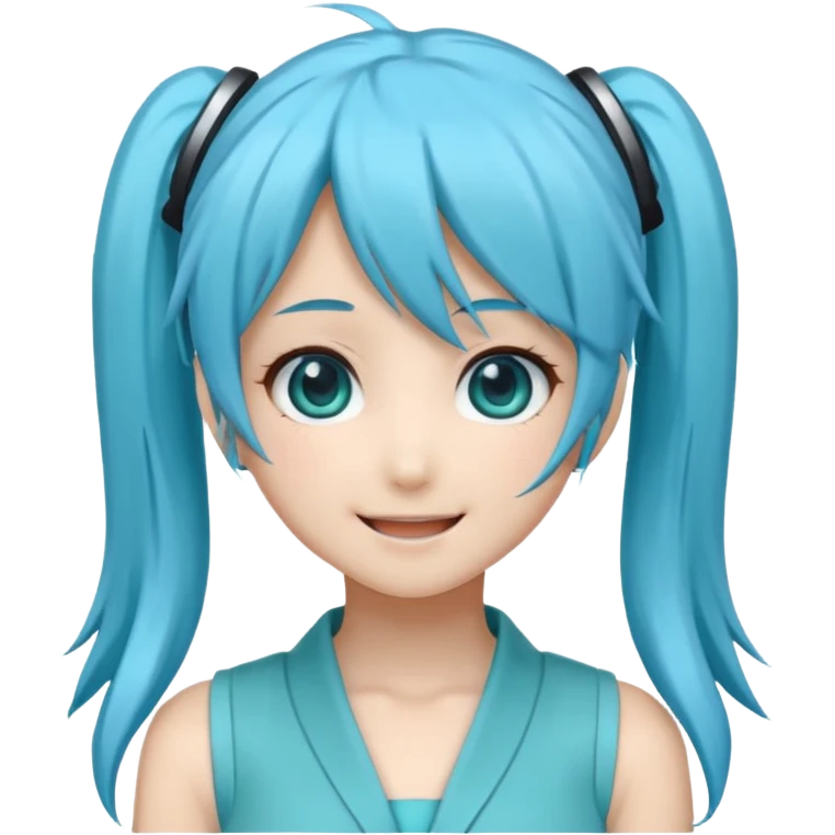 Hatsune Miku as a emoticon emoji
