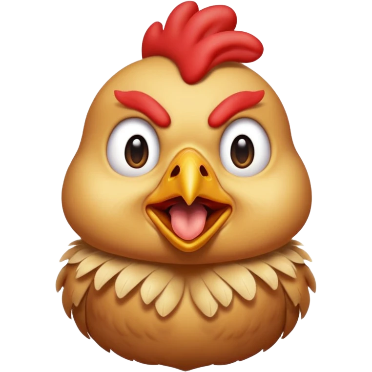 Chicken screaming emoji