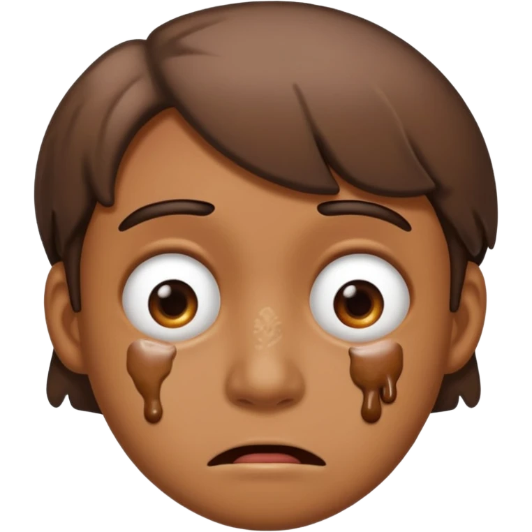 Awkward face with poop  emoji