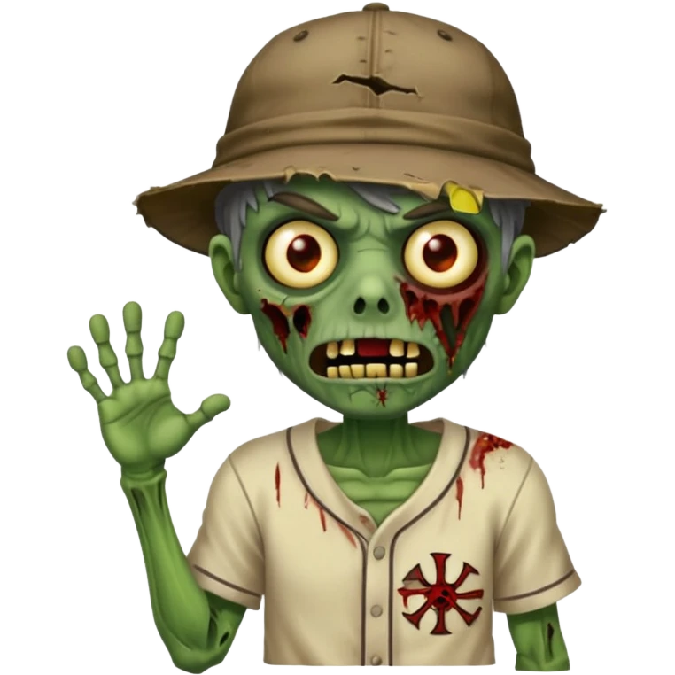baseball hatted zombie emoji