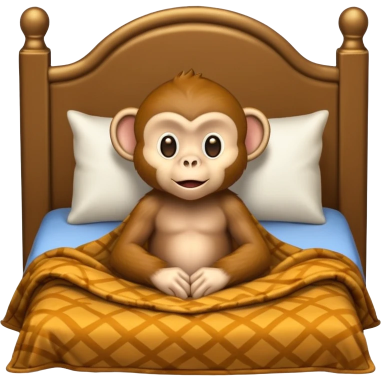 Monkey in bed emoji
