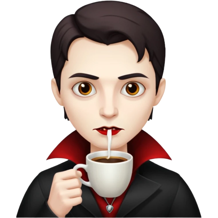 vampire drinking coffee emoji