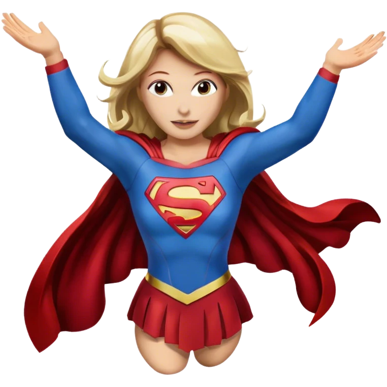 Supergirl fly in the sky emoji