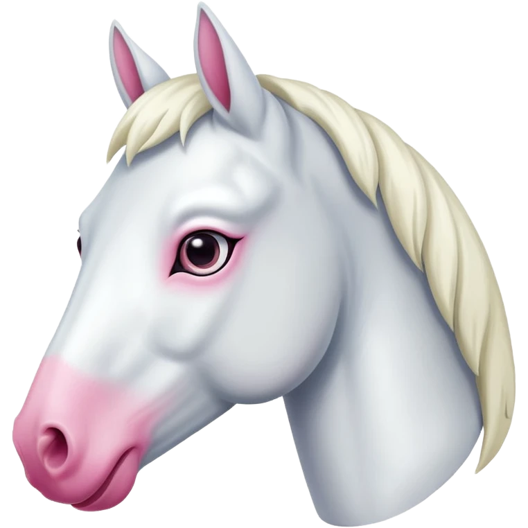 white horse face  emoji