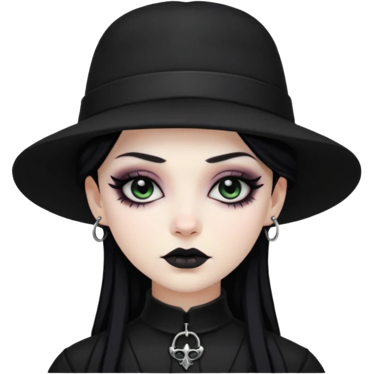 goth in hat emoji