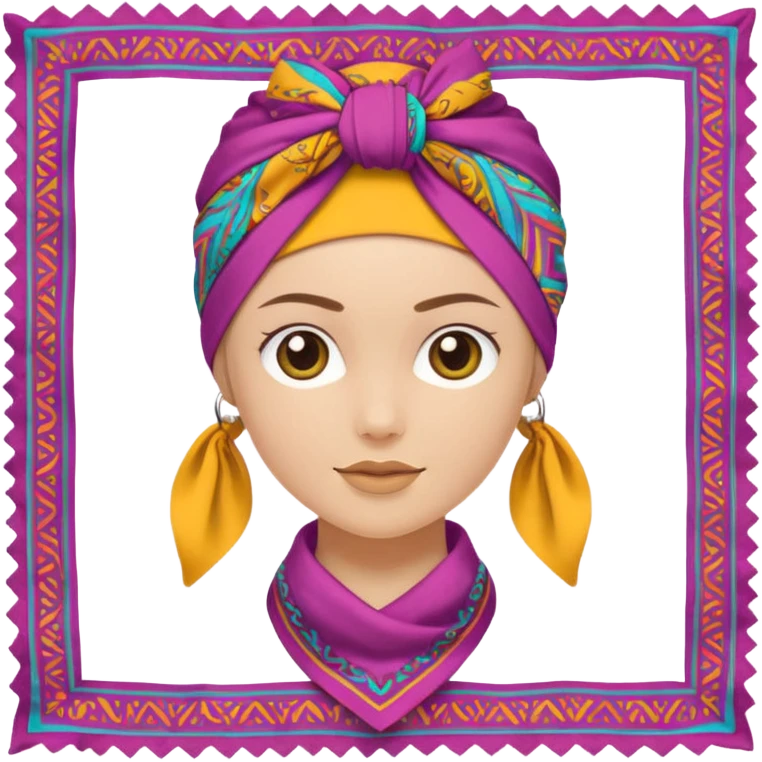 patterned bandana headscarf  emoji