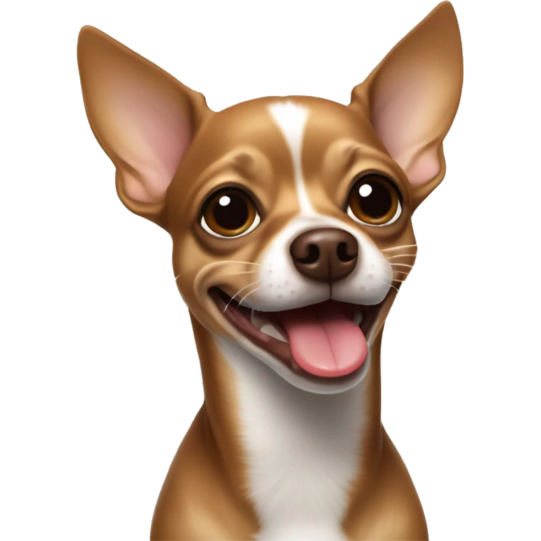 Brown Chihuahua with tongue out emoji
