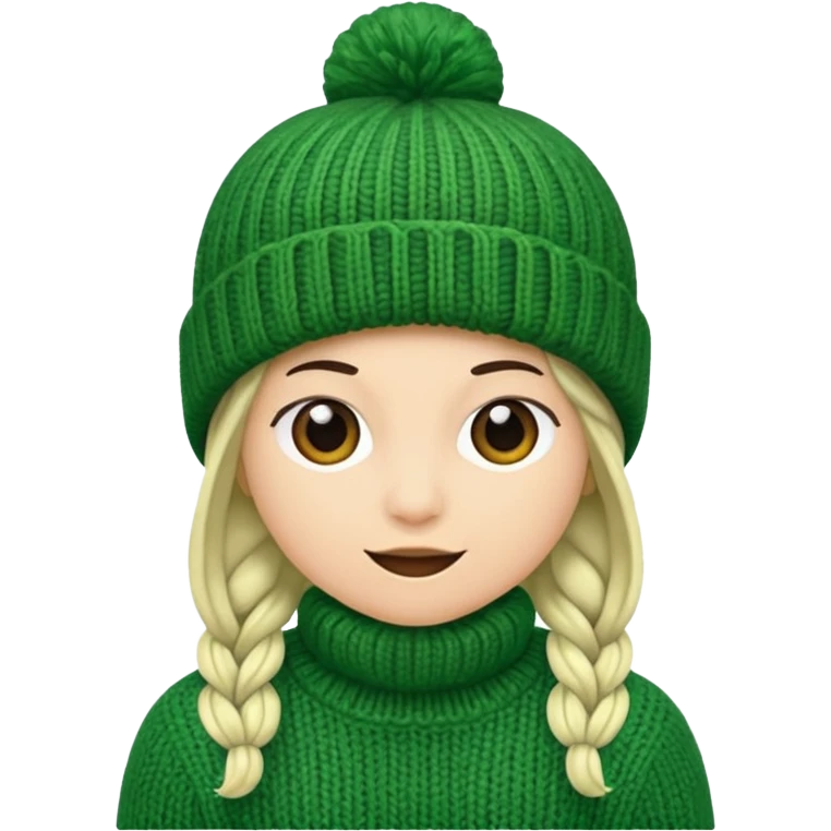 beanie: verde emoji