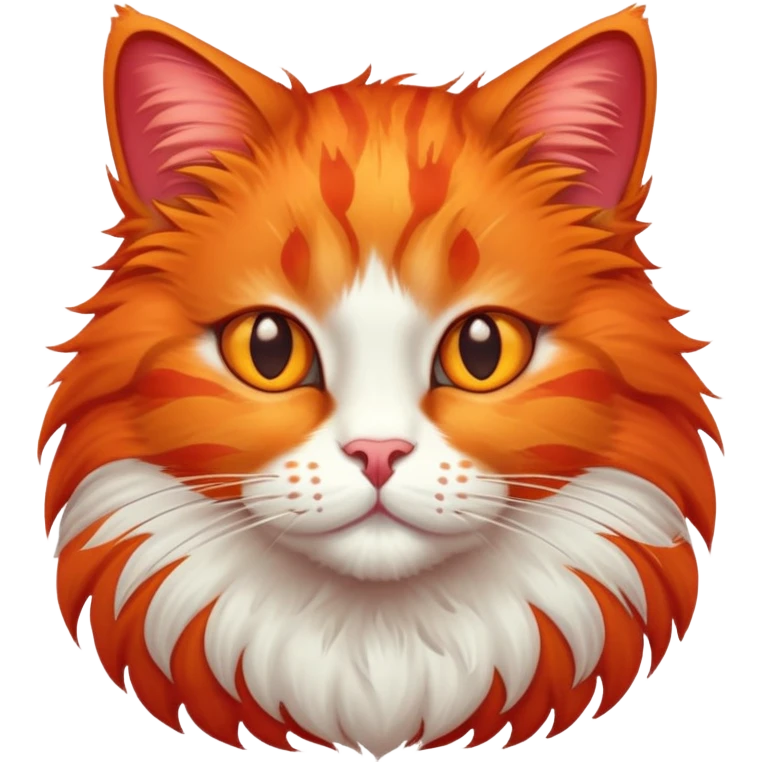 red cat with orange spots emoji