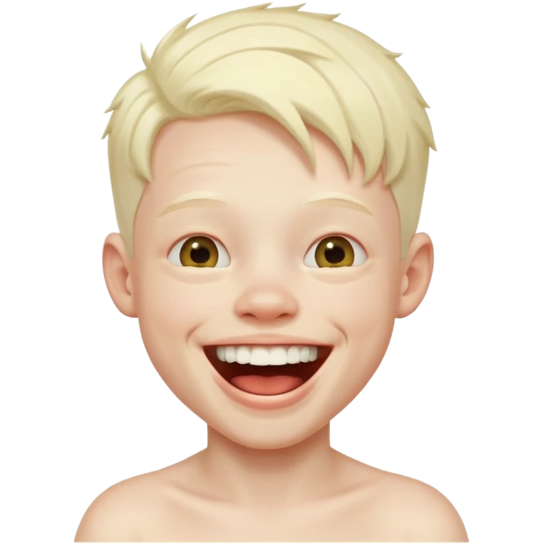 young albino emoji boy laughing emoji
