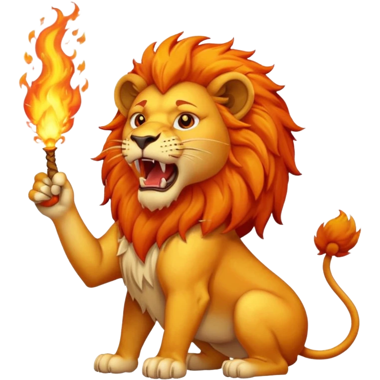 lion spitting fire  emoji