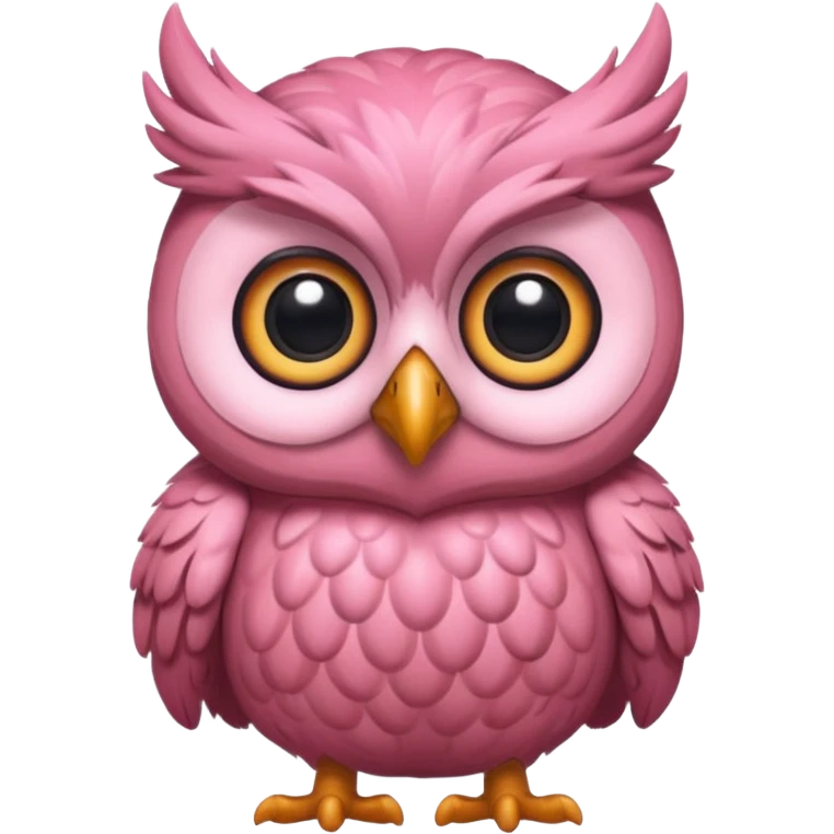 image of a pink owl emoji