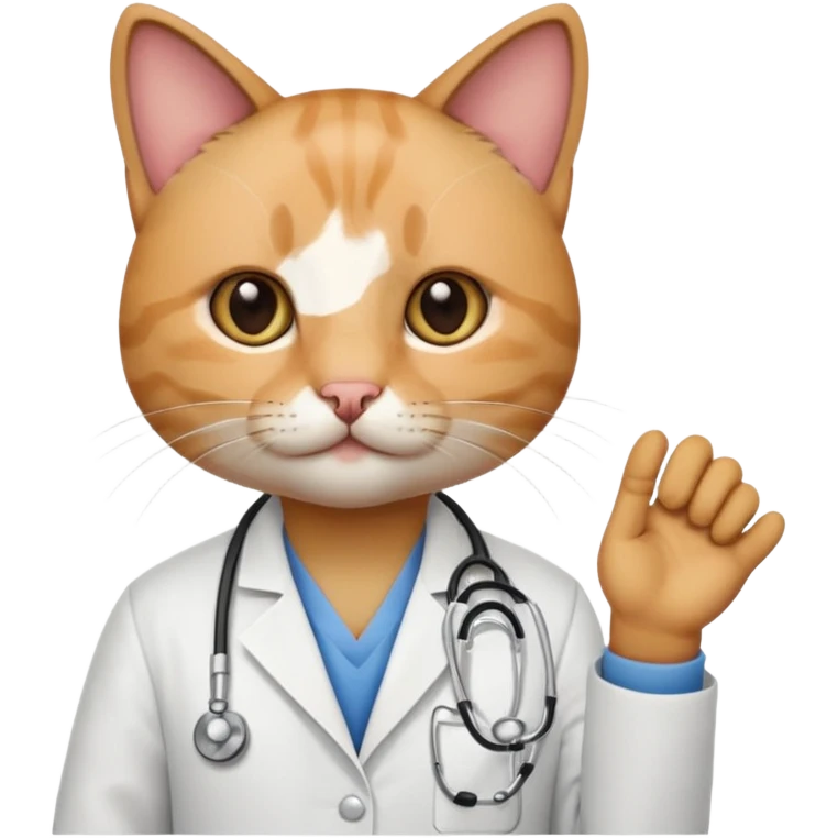 cat dressed as an Orthopedic  emoji