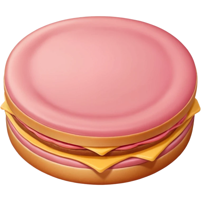 plain round bologna slice, pink, no garnish emoji