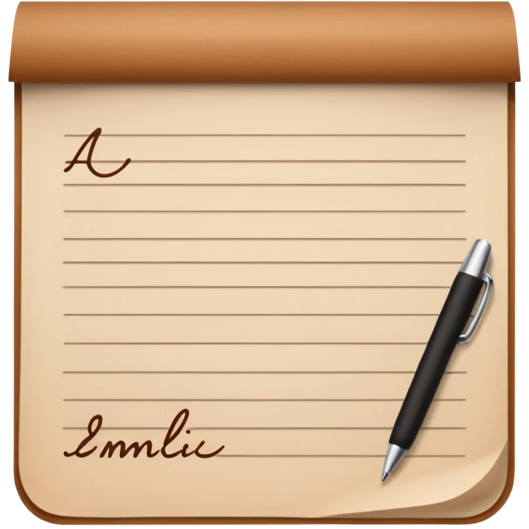 Medium brown hand writing on paper emoji