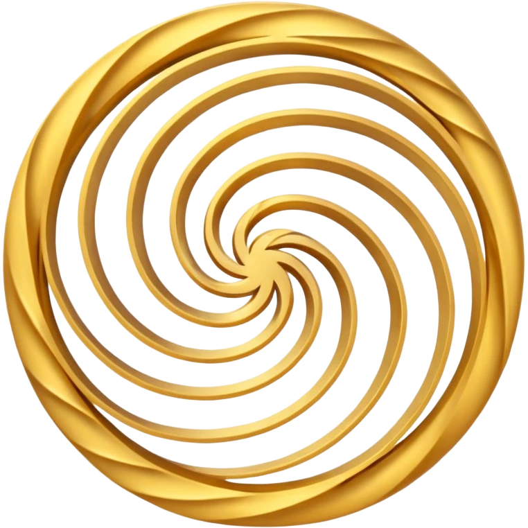 A smooth circular swirl of gold energy lines wrapping around the AYNI Gold logo at the center. Flat vector look, clean edges, and the phrase “AYNI Gold” subtly embedded in the swirl pattern. emoji