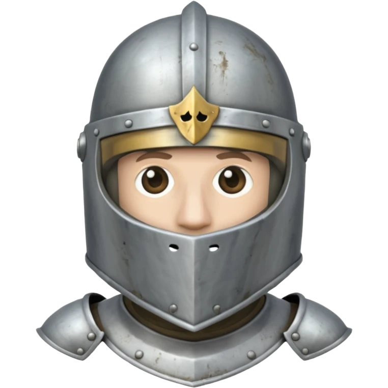 Monty pyton knight with full face covered helmet emoji