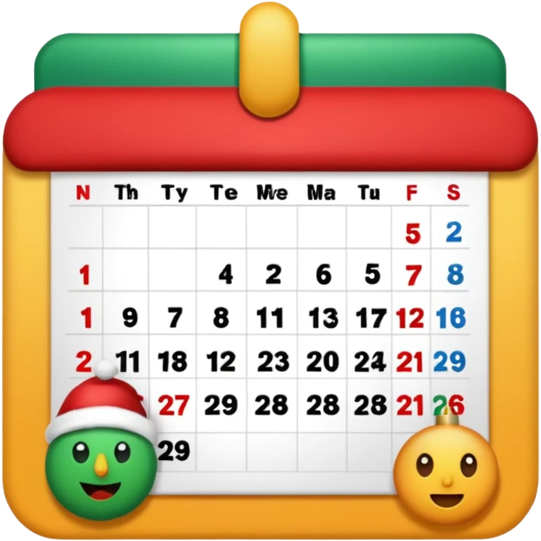 25th December calendar emoji