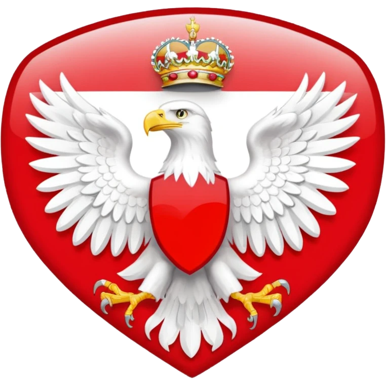 Polish flag with eagle emoji