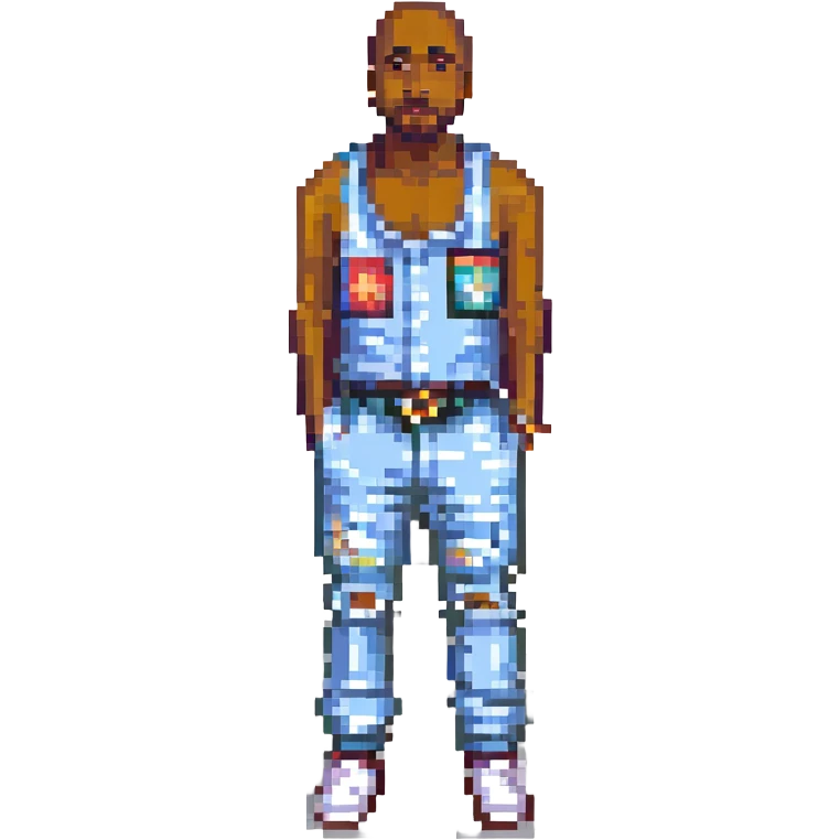2Pac в полный рост, no background emoji