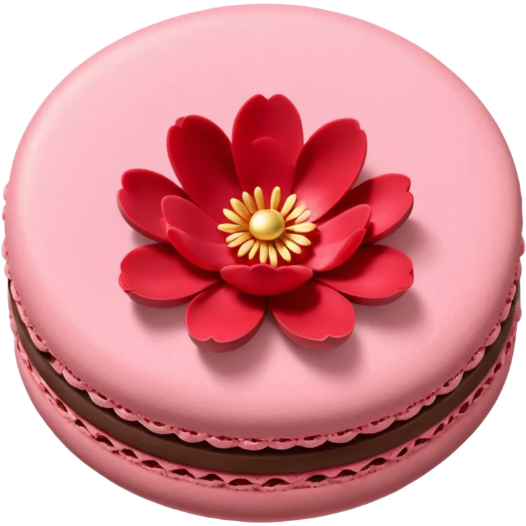 Le Durée Paris macaron et fleur red chocolate emoji