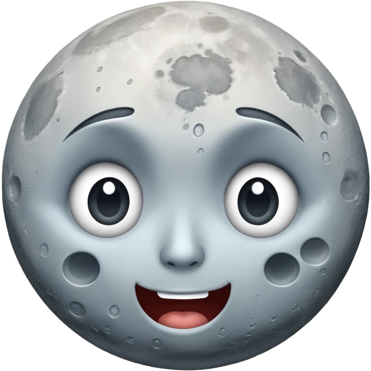 "Anxious Moon"
A full moon emoji, but instead of its usual serene glow, it has wide, nervous eyes and an awkward, clenched-teeth smile. Tiny sweat drops hover near its cratered surface, as if it just realized it's being stared at by billions of people every night.

Great for expressing secondhand embarrassment, social anxiety, or that feeling when you remember something super cringey from years ago at 2 AM. emoji