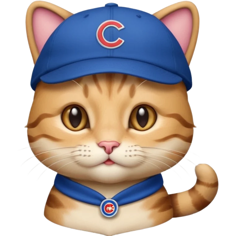 Kitty with cubs hat on emoji