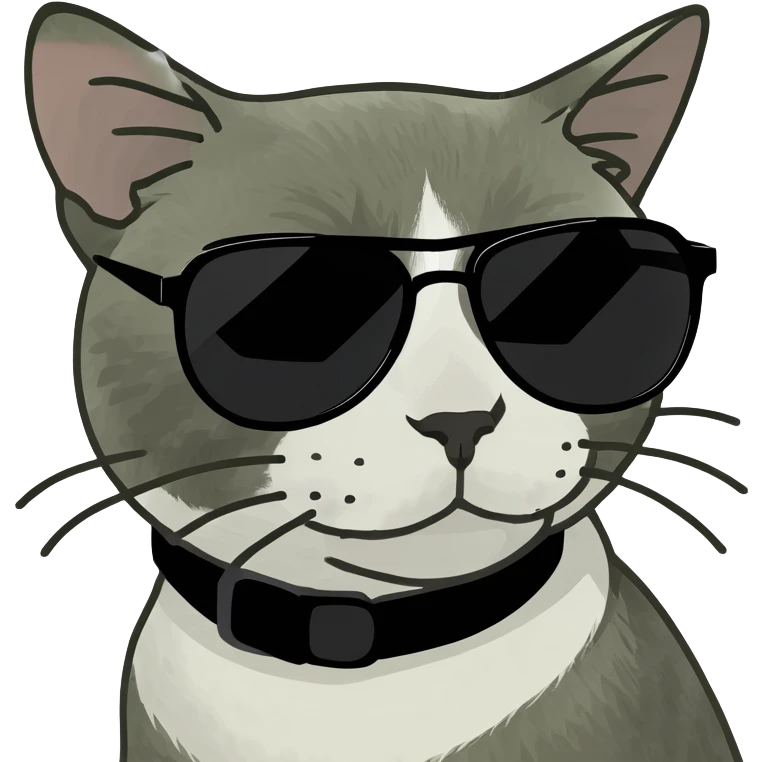 Cat with sunglasses emoji
