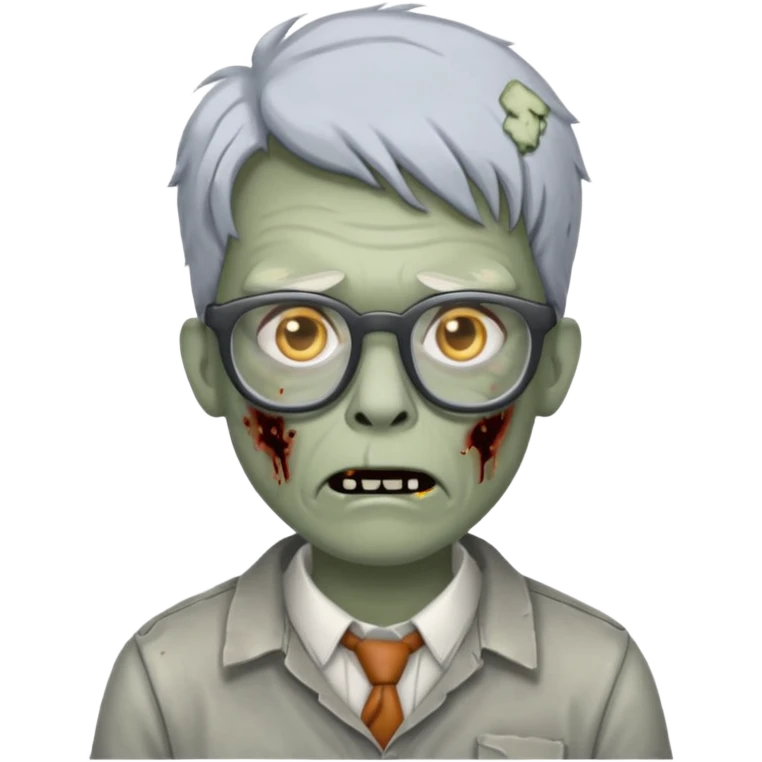 Um zombie nerd emoji