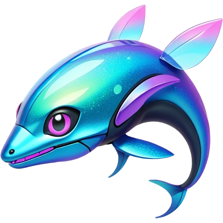  Epic legendary Shiny sparkly transparent bioluminescent luminescent vibrant bright pastel dark exotic iridescent colorful gradients futuristic modern metallic glossy glittery fantasy-cyber-Protogen-Fakémon-Pokémon-Vernid-creature emoji