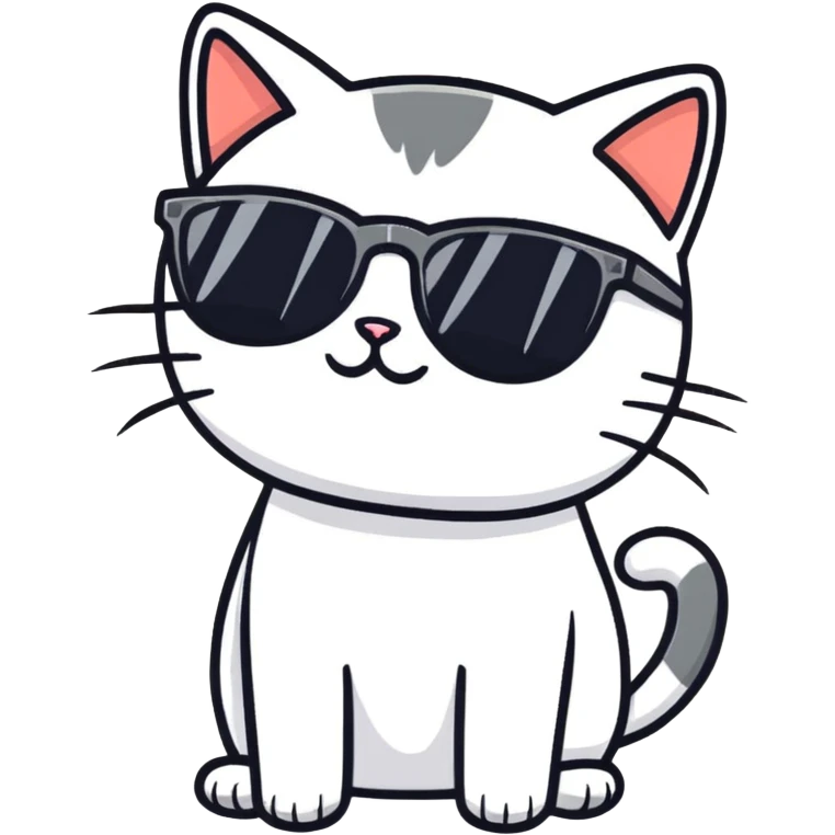 Cat with sunglasses emoji