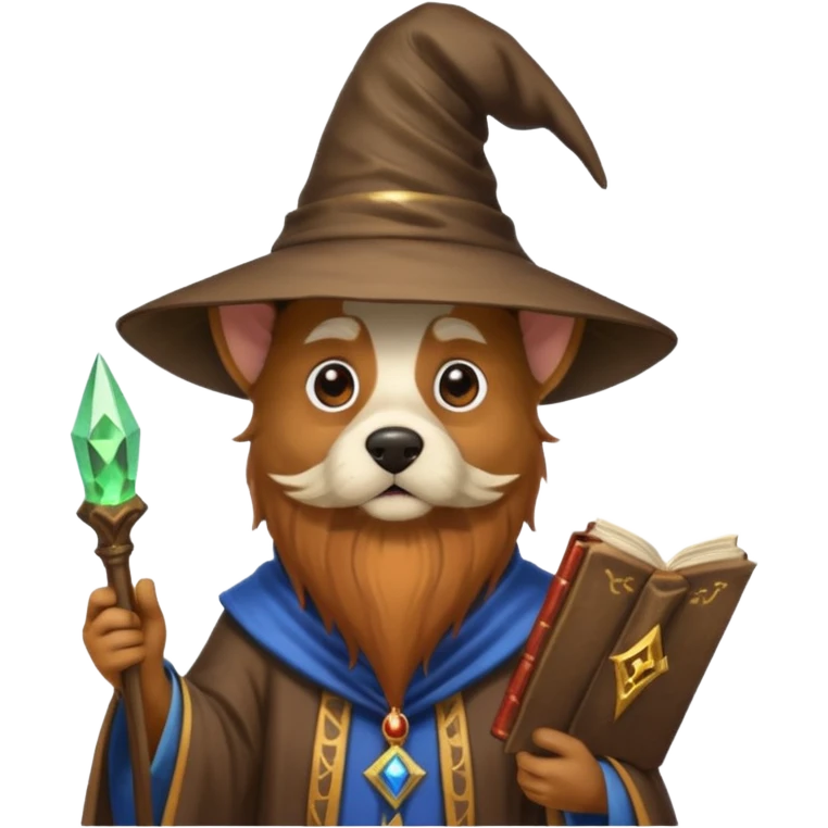 Dog wizard emoji
