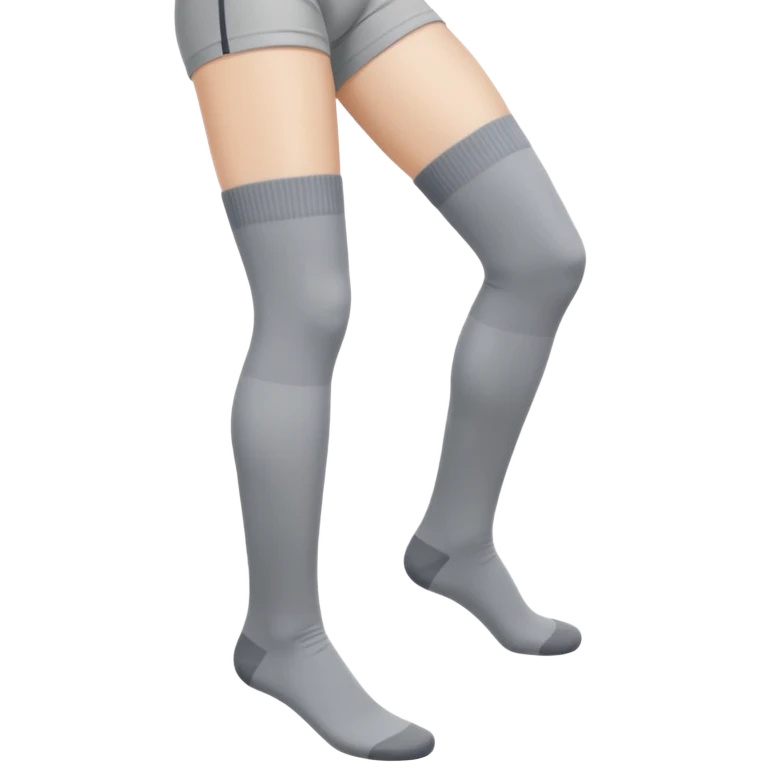 legs with long grey socks emoji