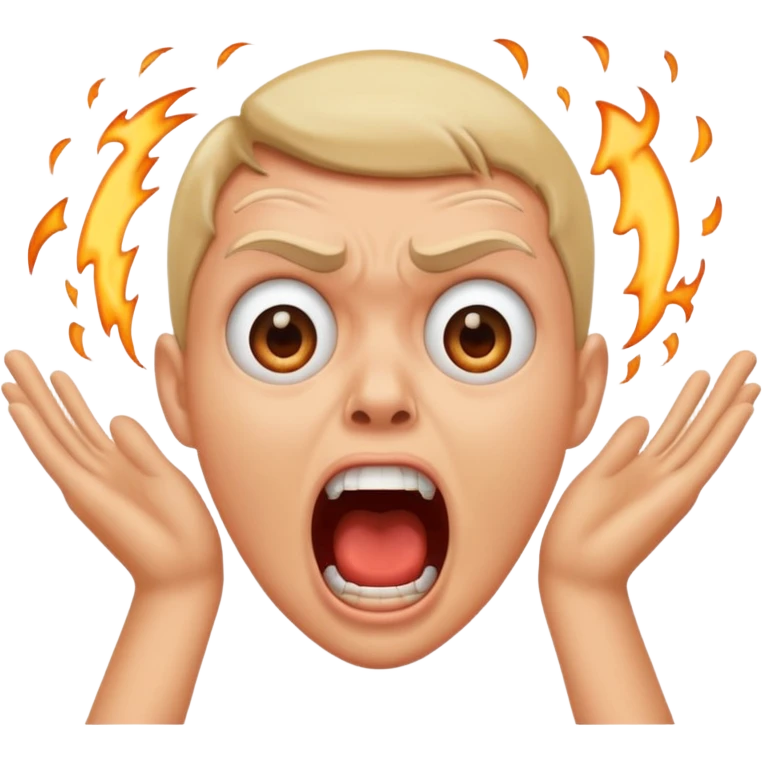Make scream emoji