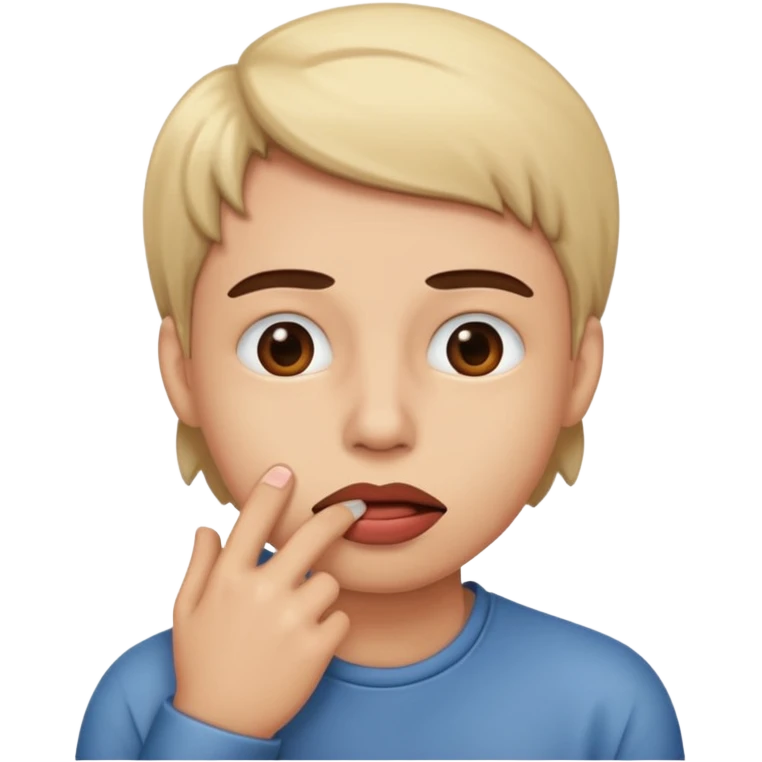 Lip bite emoji